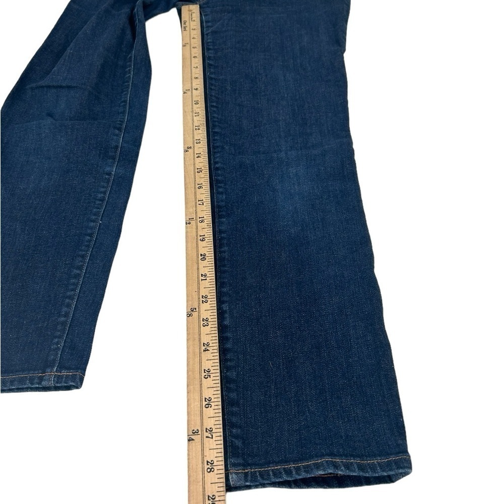 Lands’ End Fit 1 Slim Leg Blue Dark Denim Mid Rise Skinny Stretch Jeans Women 8 - Picture 14 of 15